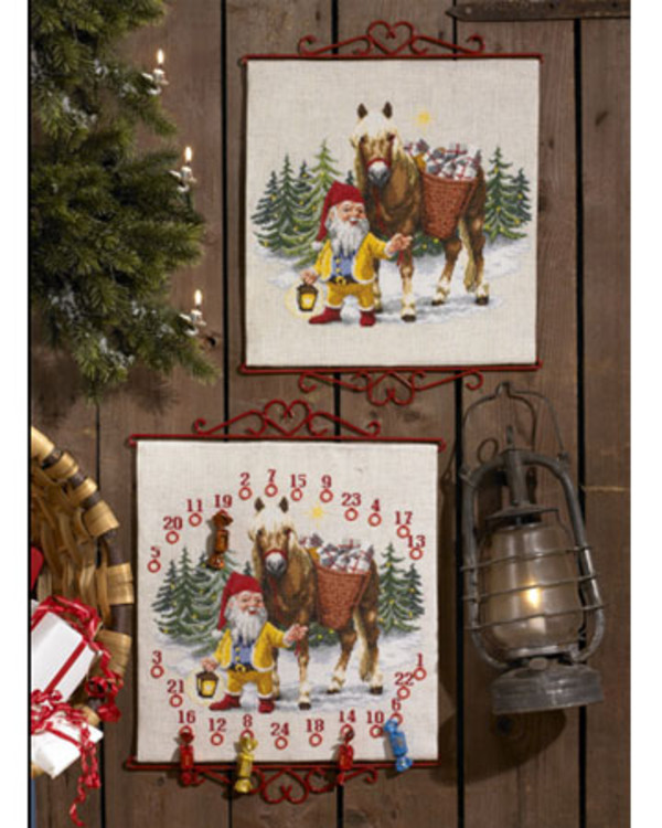 Veggteppe Nisse med hest