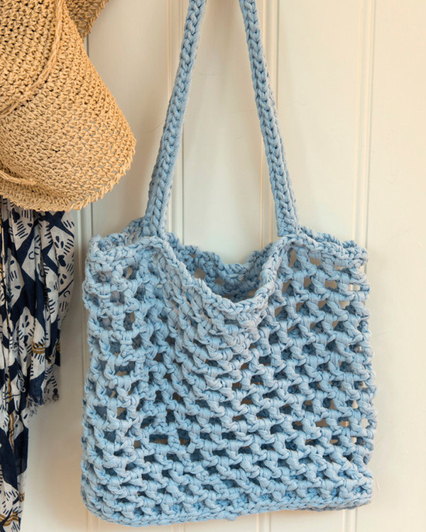 Garnpakke Heklet Veske Blå | Knittingroom Heklet veske | PIECES