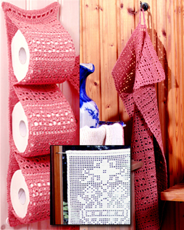 Hekleoppskrift Baderomssett