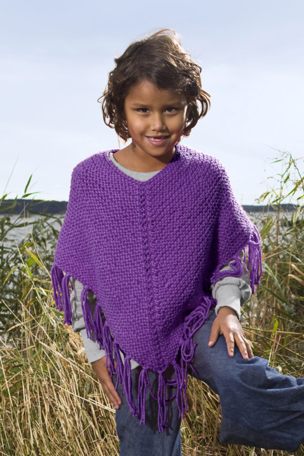 Strikkeoppskrift Poncho