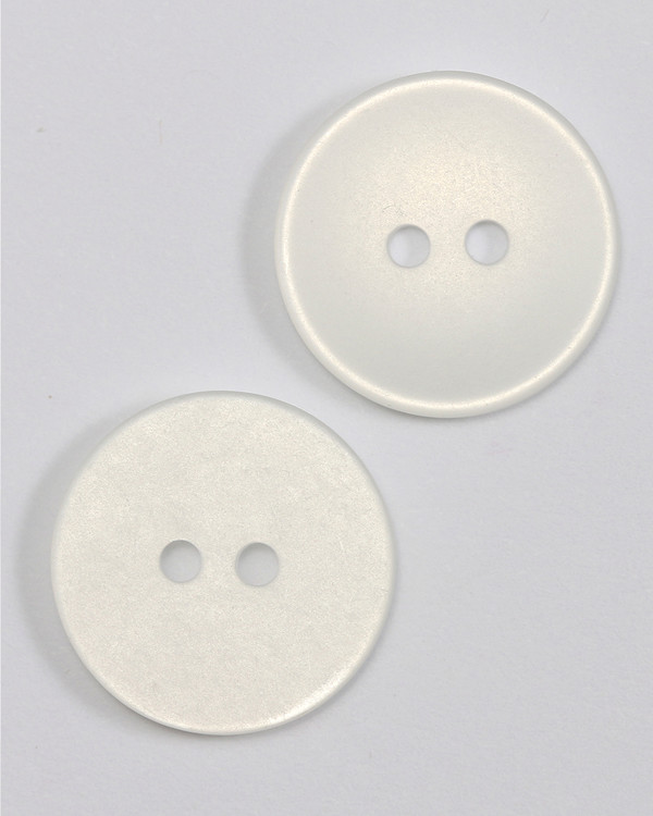 Knapp hvit 15 mm