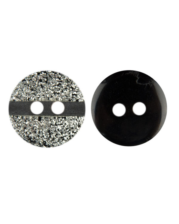 Nappi hopea/musta 12 mm