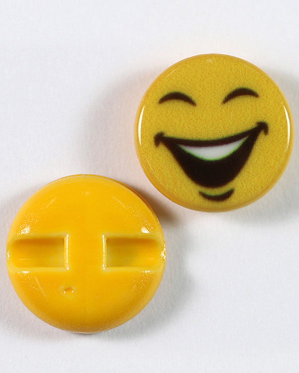 Knapp Emoji Lycklig 15 mm