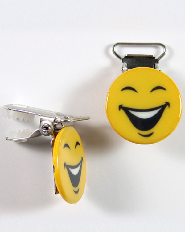 Clips Emoji Lycklig 18 mm