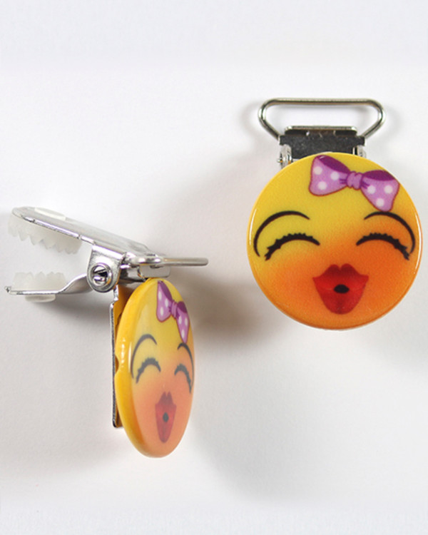 Klips Emoji Kyssemunn 18 mm
