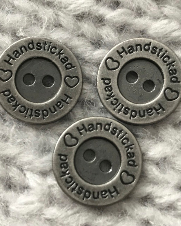 Metallknapp Handstickad 15 mm