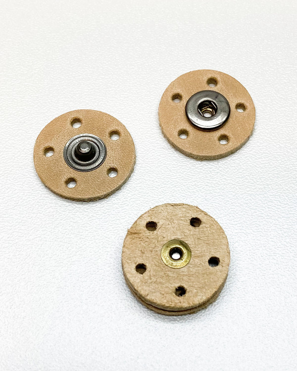 Trykknap 22 mm leather