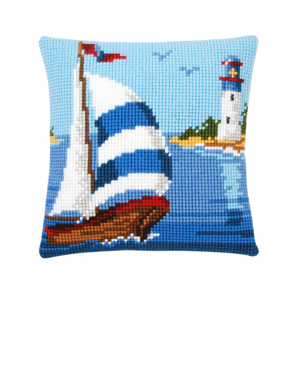 Broderikit Kudde Segelbåt