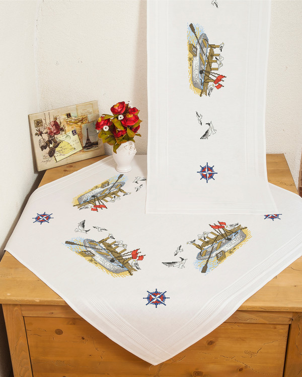 Broderikit Duk Fiskebåt