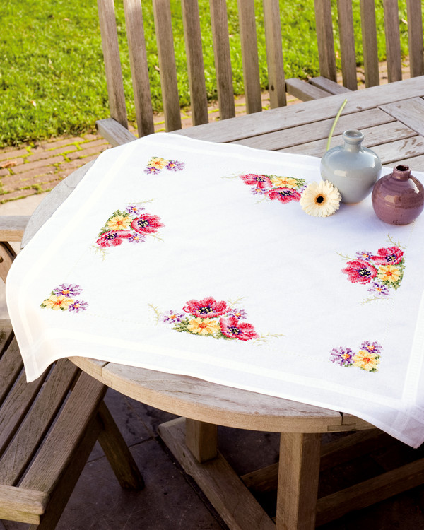 Broderiapkke Duk Blomster