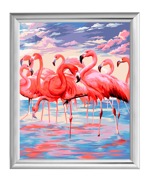 Paint by numbers Flamingoer