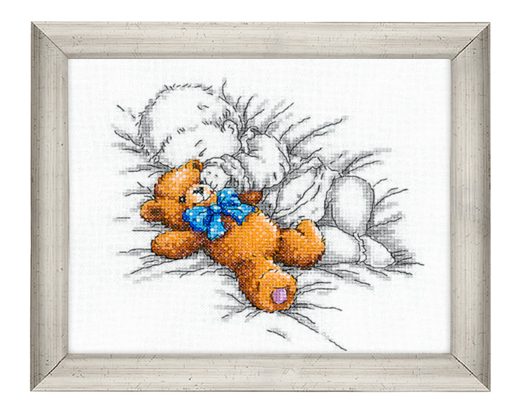 Bild Baby mit Teddy