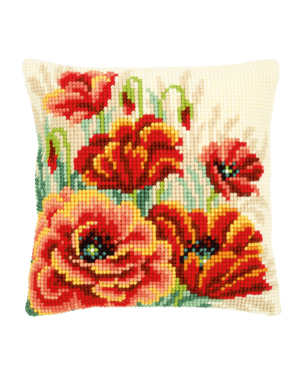Kirjontapakkaus Tyynynpäällinen Unikko