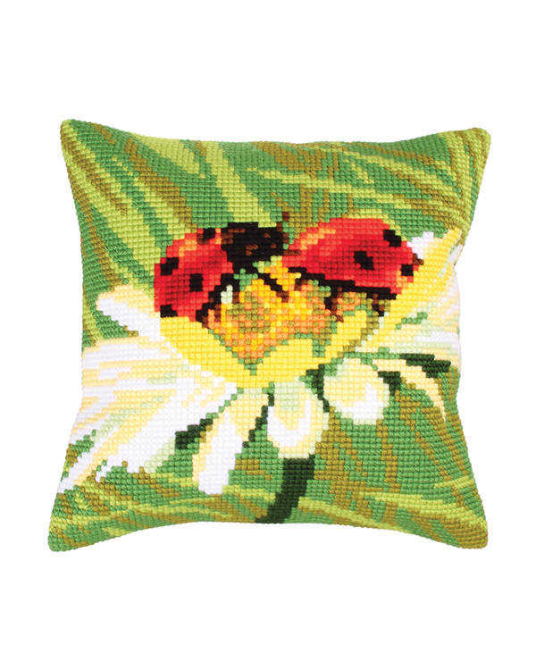 Broderikit Pude Mariehøns