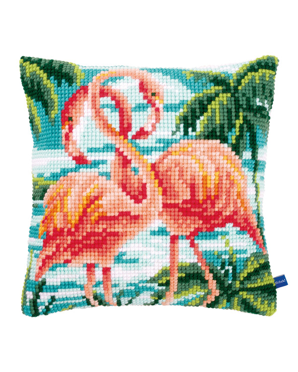 Broderikit Kudde Flamingos