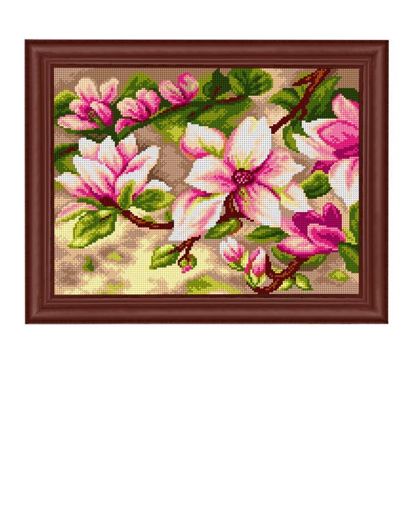 Kirjontapakkaus Kanavatyö Magnolia
