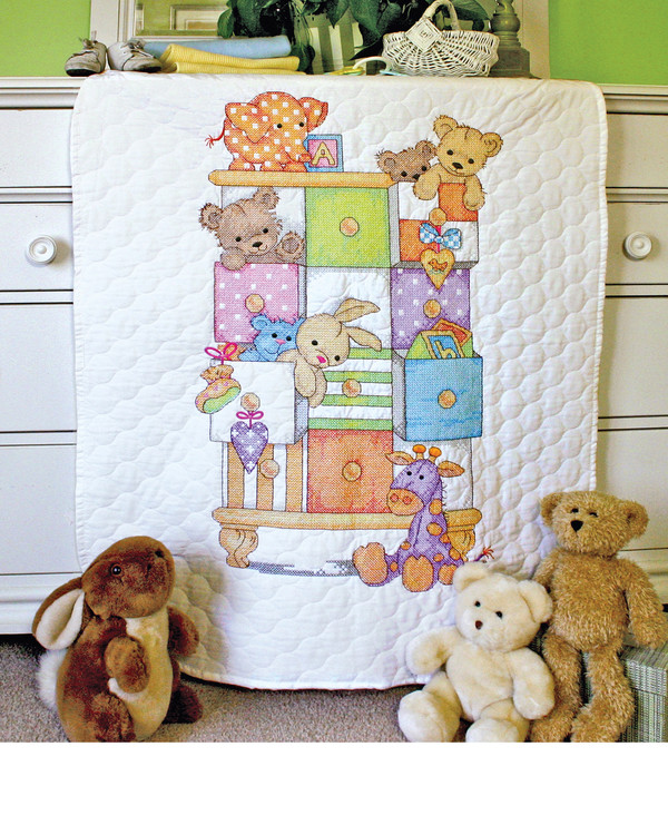 Stickpackung Babydecke Kinderregal