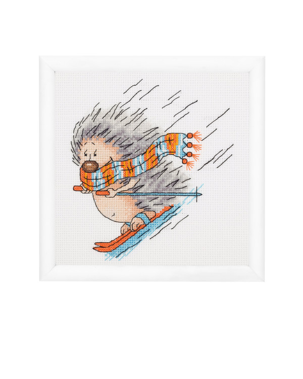 Stickpackung Bild Igel Winter