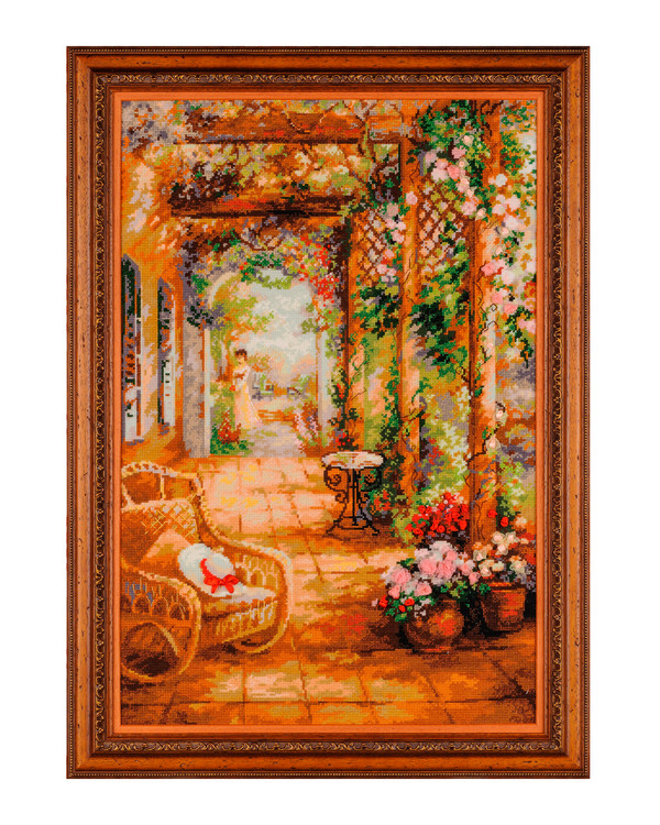 Broderikit Tavla Blomstergård