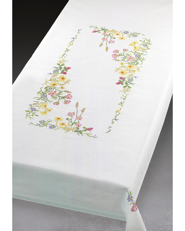 Broderipakke Middagsduk Engblomster