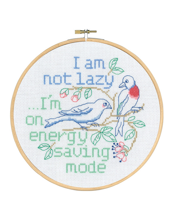 Kirjontapakkaus Taulu I'm not lazy