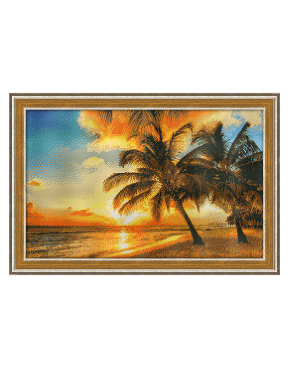 Diamond painting Solnedgång