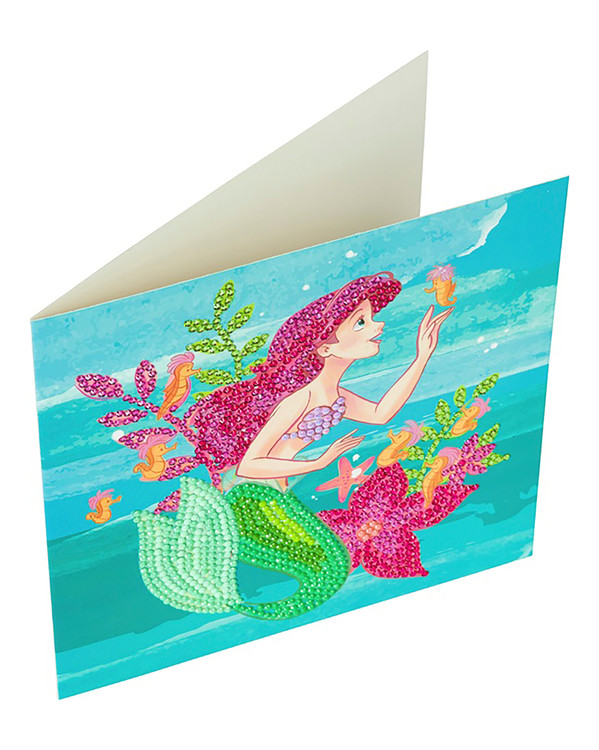 Crystal Art kortti Merenneito Ariel