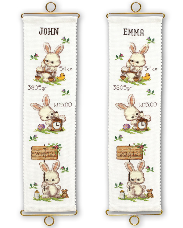 Stickpackung Glockenzug Niedliche Kaninchen