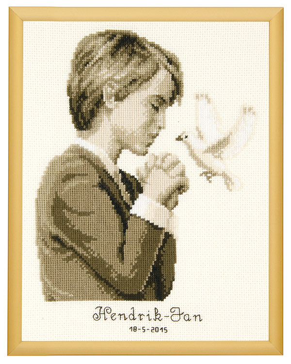 Broderikit Tavla Konfirmation pojke