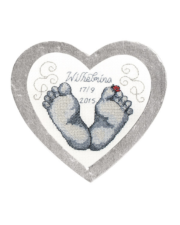 Broderikit Broderi Babyfötter