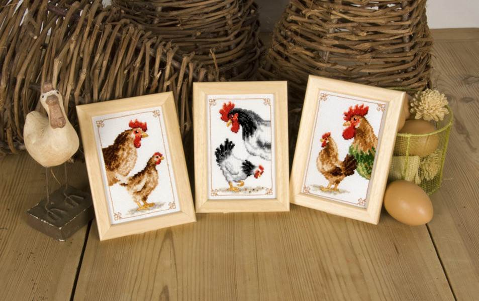 Bilder Hühnerhof 3-er Pack