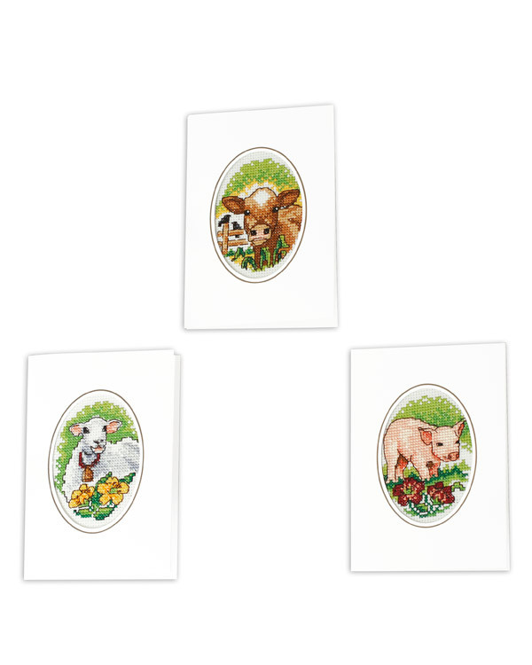 Karten Hoftiere 3-er Pack