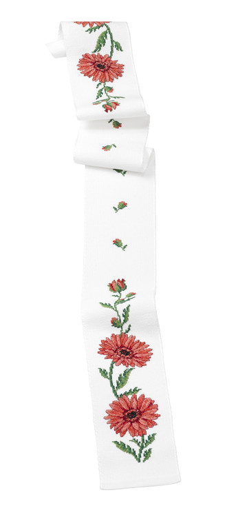 Broderikit Festremsa Rosa blommor