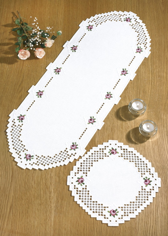 Hardangerløper Rosa blomster