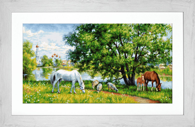 Broderikit Tavla På sommarbete