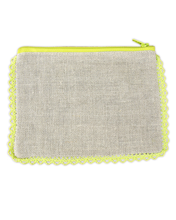 Börs oblekt linne/lime utan garn och mönster