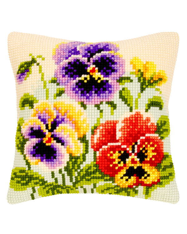 Pude Stedmoderblomster på rad