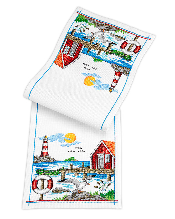 Broderikit Löpare En solig sommardag