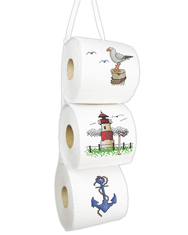 Broderikit Toiletrulleholder Til søs