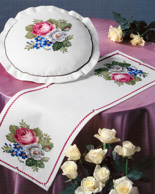 Broderikit Löpare Blombukett