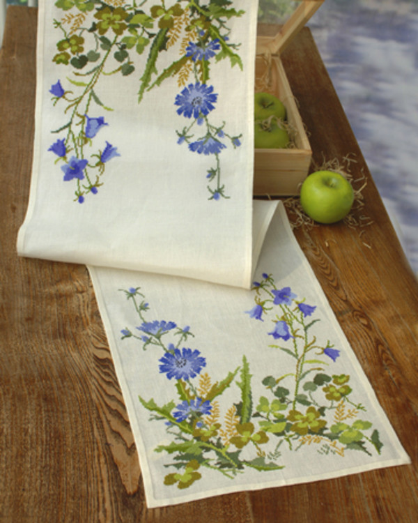 Løber Blå blomster