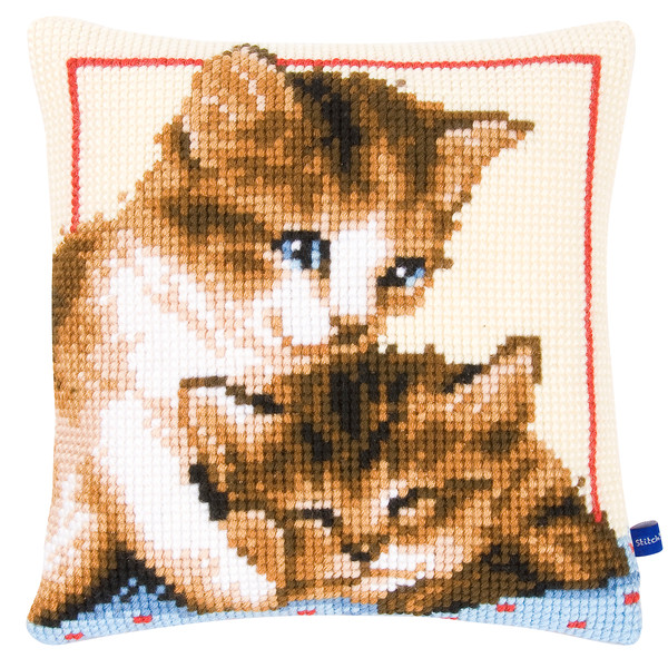Broderikit Kudde Lekfulla katter
