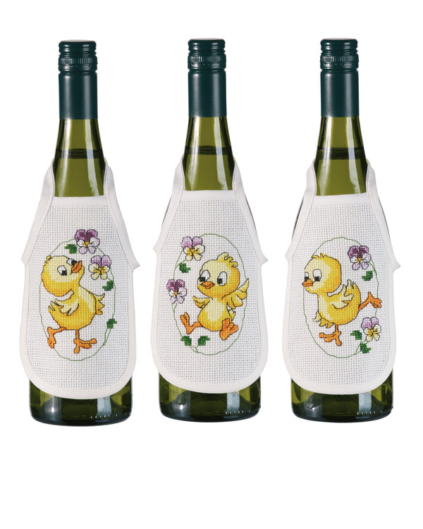 Flaskeforklær Tre små kyllinger 3-pk