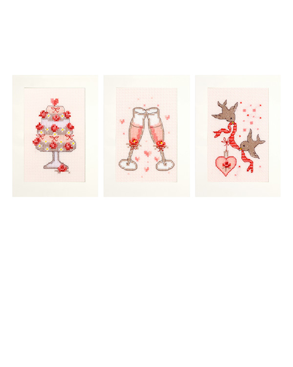 Karten Hochzeit 3-er Pack