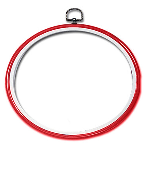 Flexiramme oval rød