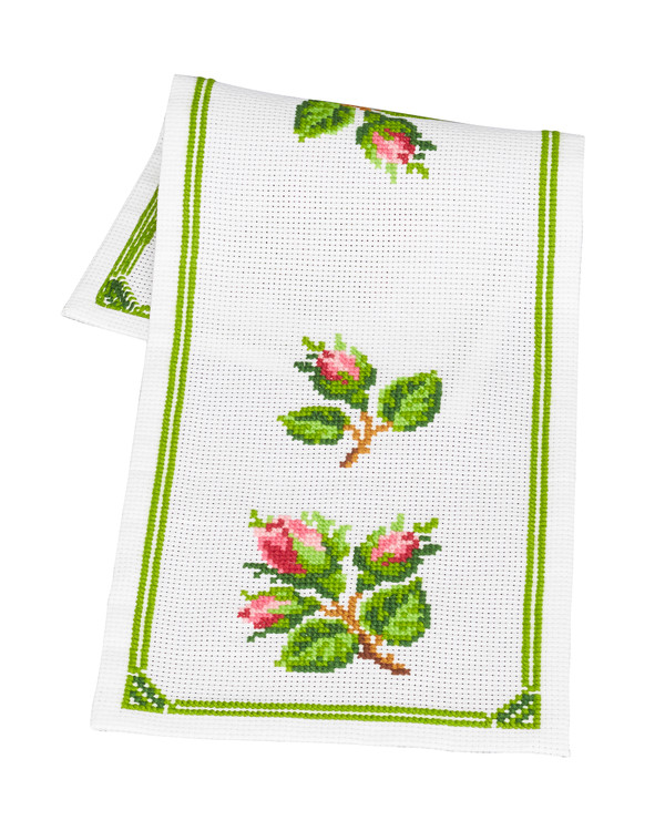Broderikit Löpare Rosa rosor