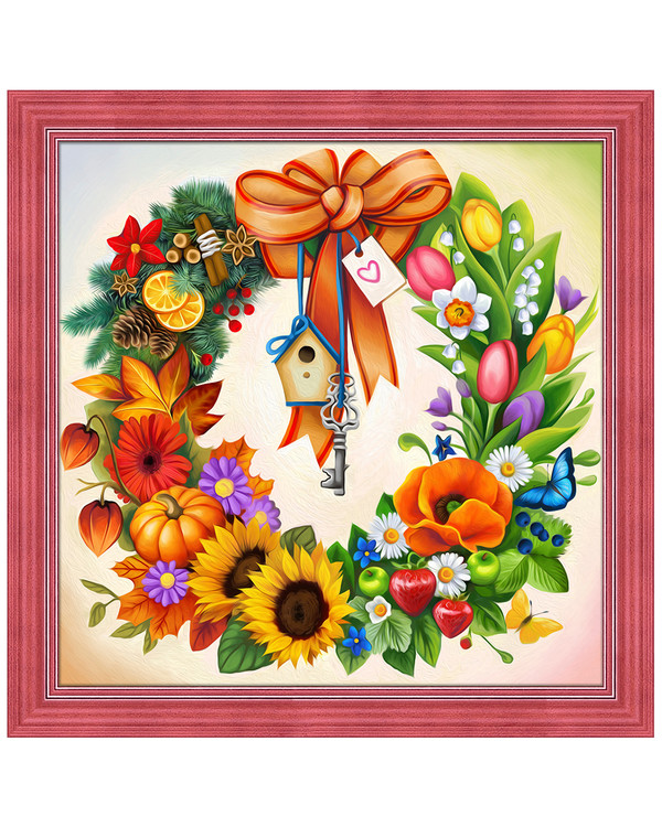 Diamond painting Blomkrans