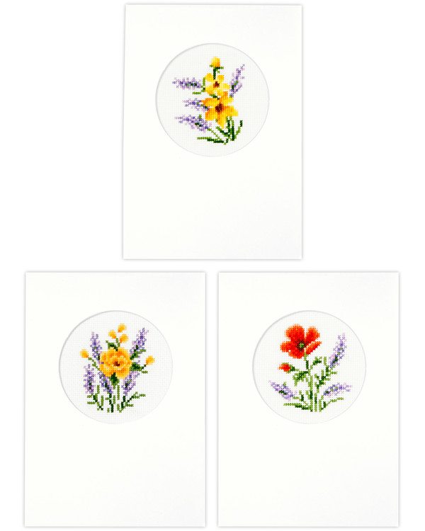 Kort Blomster 3-pak