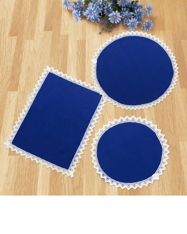 Dukset Doilies blå 3-pack