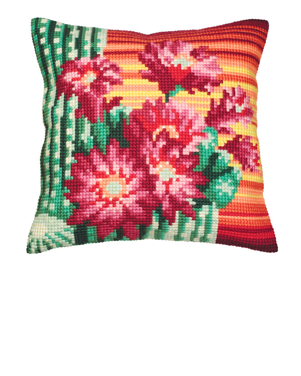 Broderikit Kudde Cactusblommor